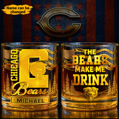 Chicago Bears | Premium NFL Golden Whiskey Fan Glass