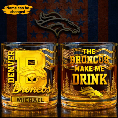 Denver Broncos | Premium NFL Golden Whiskey Fan Glass