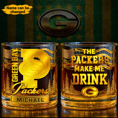 Green Bay Packers | Premium NFL Golden Whiskey Fan Glass