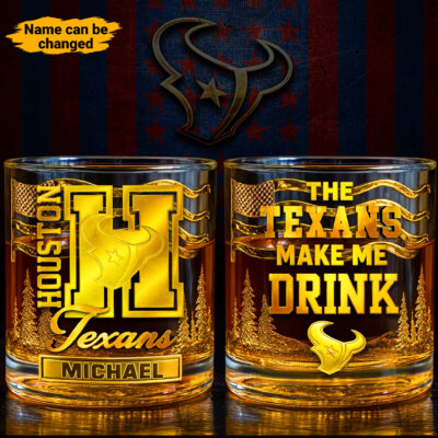 Houston Texans | Premium NFL Golden Whiskey Fan Glass