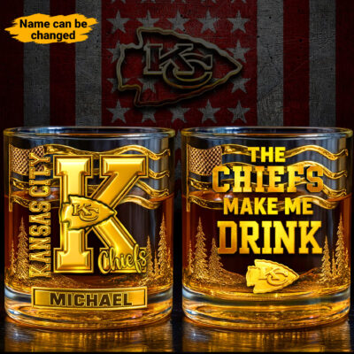 Kansas City Chiefs | Premium NFL Golden Whiskey Fan Glass