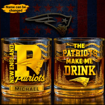 New England Patriots | Premium NFL Golden Whiskey Fan Glass