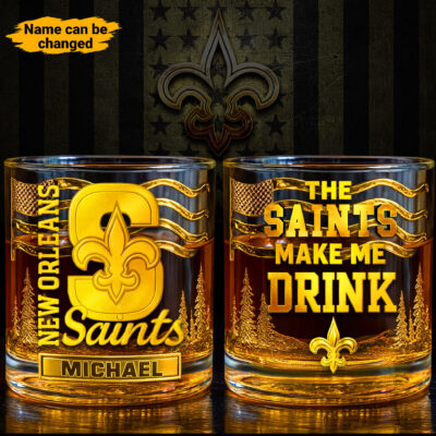 New Orleans Saints | Premium NFL Golden Whiskey Fan Glass