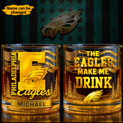 Philadelphia Eagles | Premium NFL Golden Whiskey Fan Glass