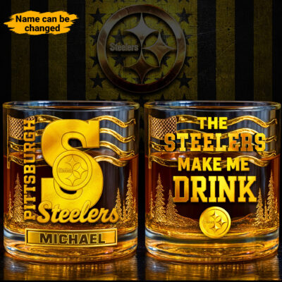 Pittsburgh Steelers | Premium NFL Golden Whiskey Fan Glass