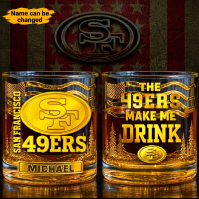 San Francisco 49ers | Premium NFL Golden Whiskey Fan Glass