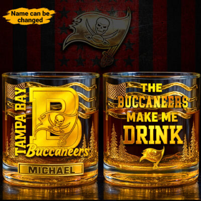 Tampa Bay Buccaneers | Premium NFL Golden Whiskey Fan Glass