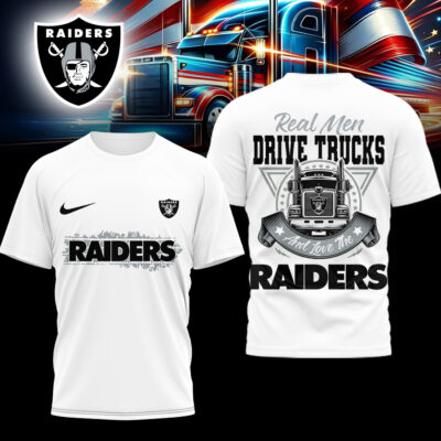 Las Vegas Raiders | Premium NFL Real Men Drive Trucks Shirt
