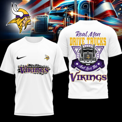 Minnesota Vikings | Premium NFL Real Men Drive Trucks Shirt