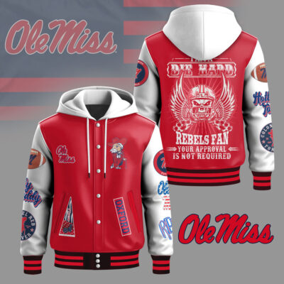 Ole Miss Rebels | Premium NCAA Die Hard Fan Hooded Baseball Jacket