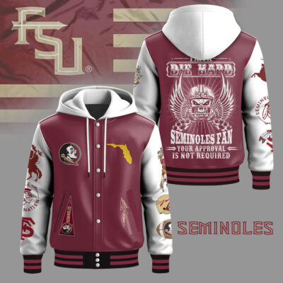 Florida State Seminoles | Premium NCAA Die Hard Fan Hooded Baseball Jacket