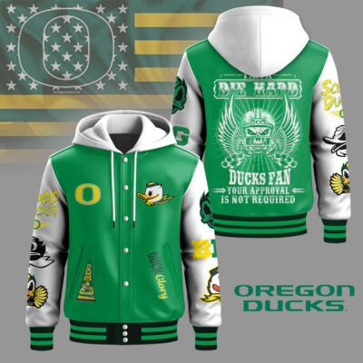 Oregon Ducks | Premium NCAA Die Hard Fan Hooded Baseball Jacket