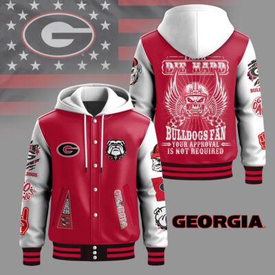 Georgia Bulldogs | Premium NCAA Die Hard Fan Hooded Baseball Jacket