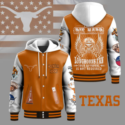 Texas Longhorns | Premium NCAA Die Hard Fan Hooded Baseball Jacket
