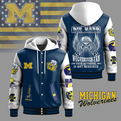 Michigan Wolverines | Premium NCAA Die Hard Fan Hooded Baseball Jacket