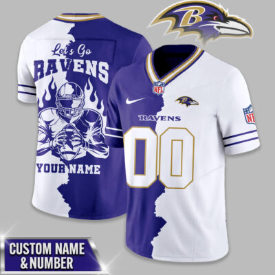 Baltimore Ravens | Premium NFL Flame Warrior Football Jersey