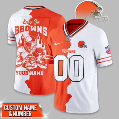 Cleveland Browns | Premium NFL Flame Warrior Football Jersey - M
