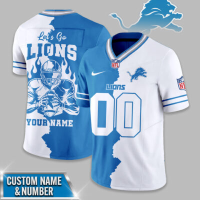Detroit Lions | Premium NFL Flame Warrior Football Jersey