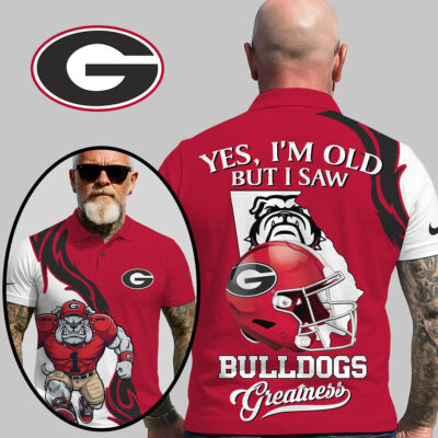 Georgia Bulldogs | Premium NCAA Yes Im Old But Polo Shirt - L
