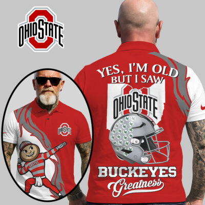 Ohio State Buckeyes | Premium NCAA Yes Im Old But Polo Shirt - L