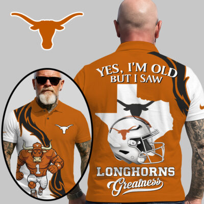 Texas Longhorns | Premium NCAA Yes Im Old But Polo Shirt - 4XL