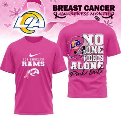 Los Angeles Rams | Premium NFL Breast Cancer October 3D Shirt
