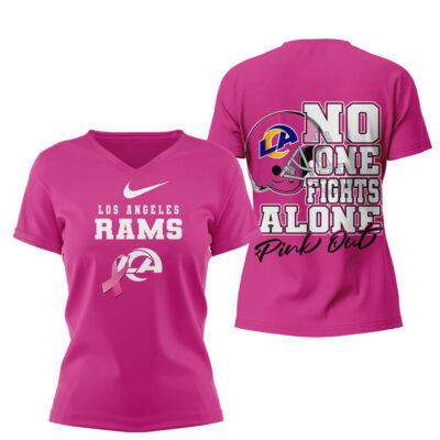 Los Angeles Rams | Premium NFL Breast Cancer October 3D Shirt