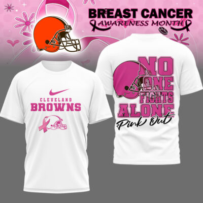 Cleveland Browns | Premium NFL Breast Cancer October 3D Shirt