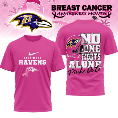 Baltimore Ravens | Premium NFL Breast Cancer October 3D Shirt