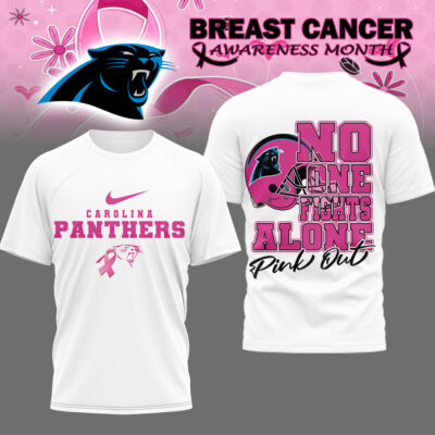 Carolina Panthers | Premium NFL Breast Cancer October 3D Shirt