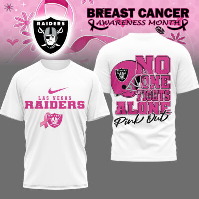 Las Vegas Raiders | Premium NFL Breast Cancer October 3D Shirt