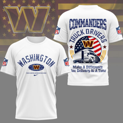 Washington Commanders | Premium NFL Truck Driver Appreciation Week 3D Shirt
