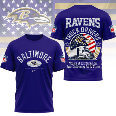 Baltimore Ravens | Premium NFL Truck Driver Appreciation Week 3D Shirt