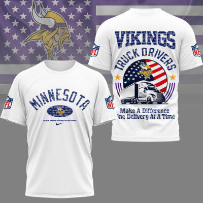 Minnesota Vikings | Premium NFL Truck Driver Appreciation Week 3D Shirt