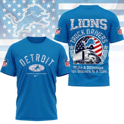Detroit Lions | Premium NFL Truck Driver Appreciation Week 3D Shirt