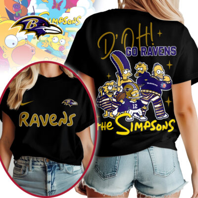 Baltimore Ravens | Premium NFL The Simpsons Fan Woman Shirt