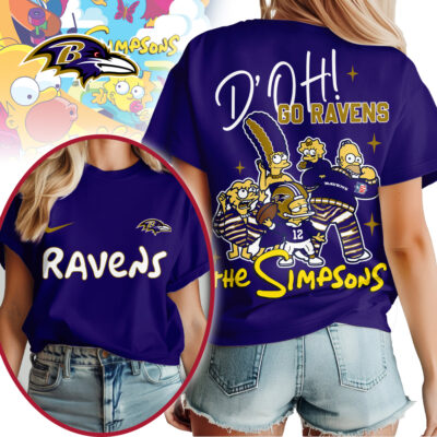 Baltimore Ravens | Premium NFL The Simpsons Fan Woman Shirt
