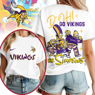 Minnesota Vikings | Premium NFL The Simpsons Fan Woman Shirt