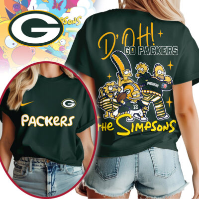 Green Bay Packers | Premium NFL The Simpsons Fan Woman Shirt