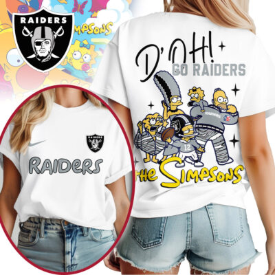 Las Vegas Raiders | Premium NFL The Simpsons Fan Woman Shirt