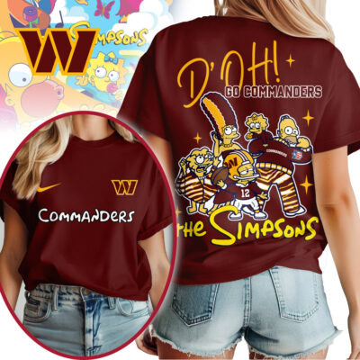 Washington Commanders | Premium NFL The Simpsons Fan Woman Shirt