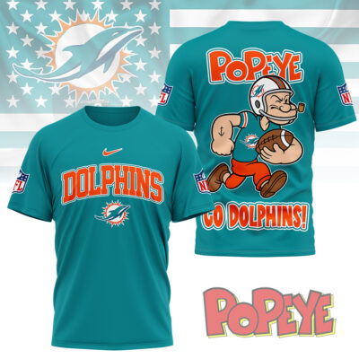 Miami Dolphins | Premium NFL Popeye Fan 3D Shirt