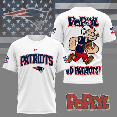 New England Patriots | Premium NFL Popeye Fan 3D Shirt