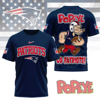 New England Patriots | Premium NFL Popeye Fan 3D Shirt