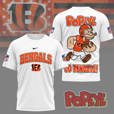 Cincinnati Bengals | Premium NFL Popeye Fan 3D Shirt