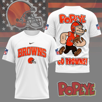 Cleveland Browns | Premium NFL Popeye Fan 3D Shirt