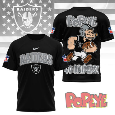 Las Vegas Raiders | Premium NFL Popeye Fan 3D Shirt