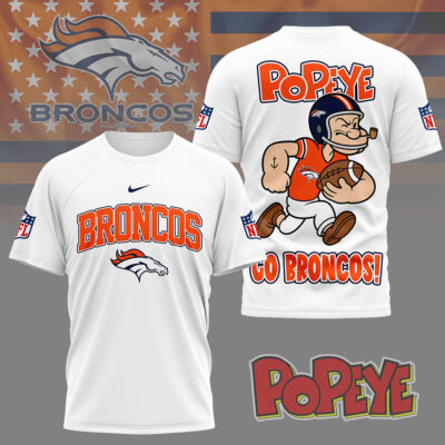Denver Broncos | Premium NFL Popeye Fan 3D Shirt