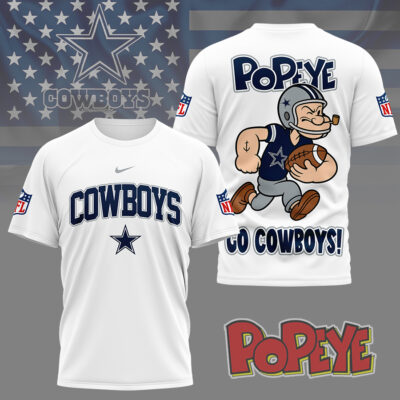 Dallas Cowboys | Premium NFL Popeye Fan 3D Shirt