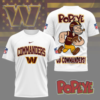 Washington Commanders | Premium NFL Popeye Fan 3D Shirt